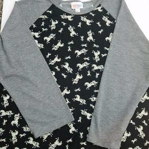 BNWT L LuLaRoe Randy Unicorn Print